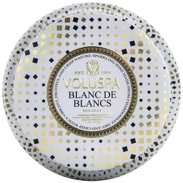 Voluspa 2-Wick Maison Metallo Candle Blanc De Blancs