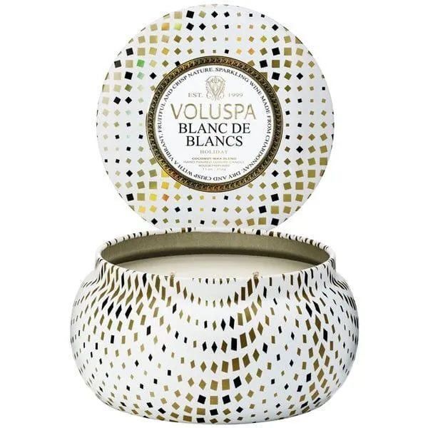 Voluspa 2-Wick Maison Metallo Candle Blanc De Blancs