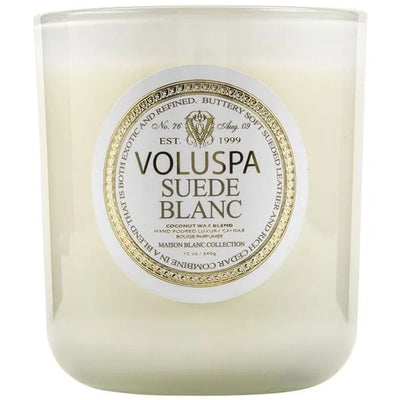Voluspa Classic Maison Candle Suede Blanc