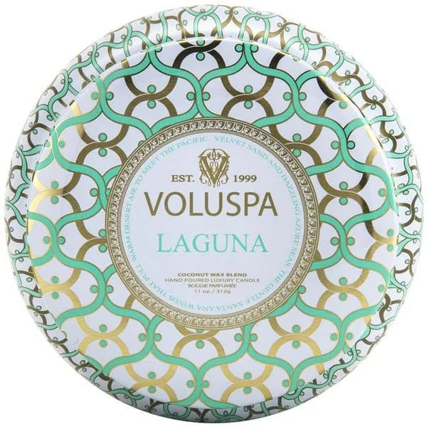 Voluspa 2-Wick Maison Metallo Candle Laguna