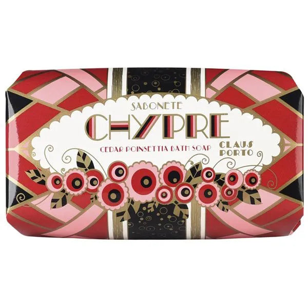 Claus Porto Chypre Cedar Poinsettia Bath Soap