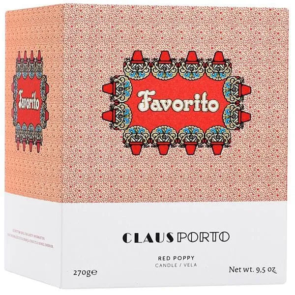 Claus Porto Favorito Red Poppy Candle