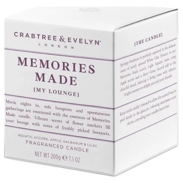 Crabtree & Evelyn Memories Made Candle