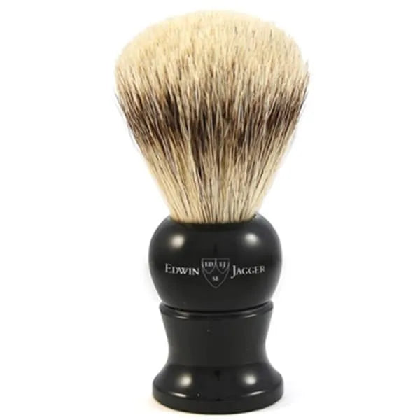 Edwin Jagger Ebony Medium Super Badger Shaving Brush