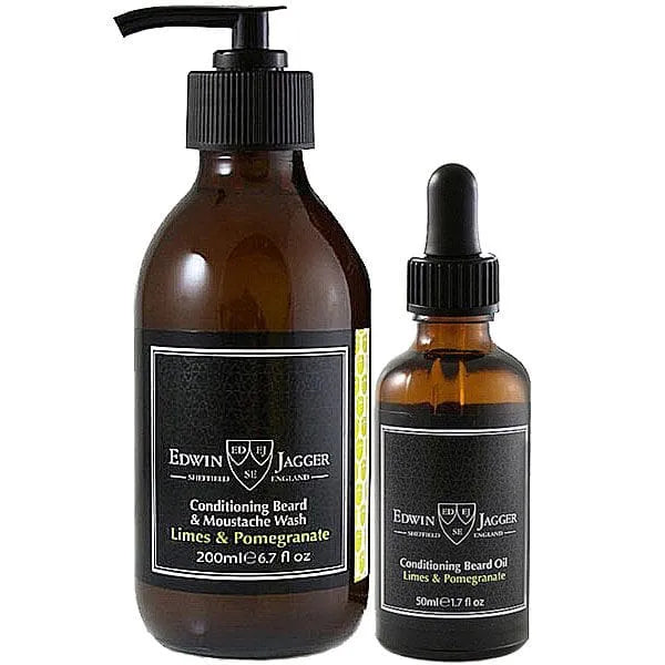 Edwin Jagger Limes & Pomegranate Beard Wash + Oil