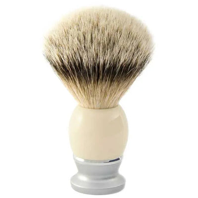Edwin Jagger Riva Ivory Silver Tip Badger Shaving Brush
