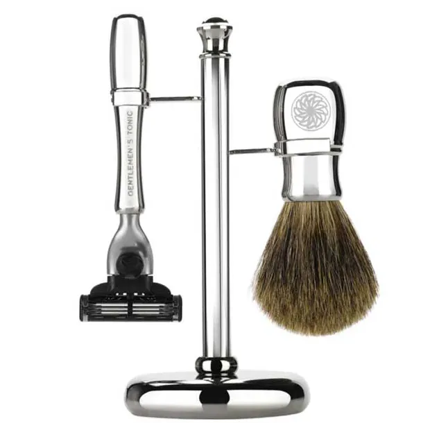 Gentlemens Tonic Mayfair Shaving Set Chrome