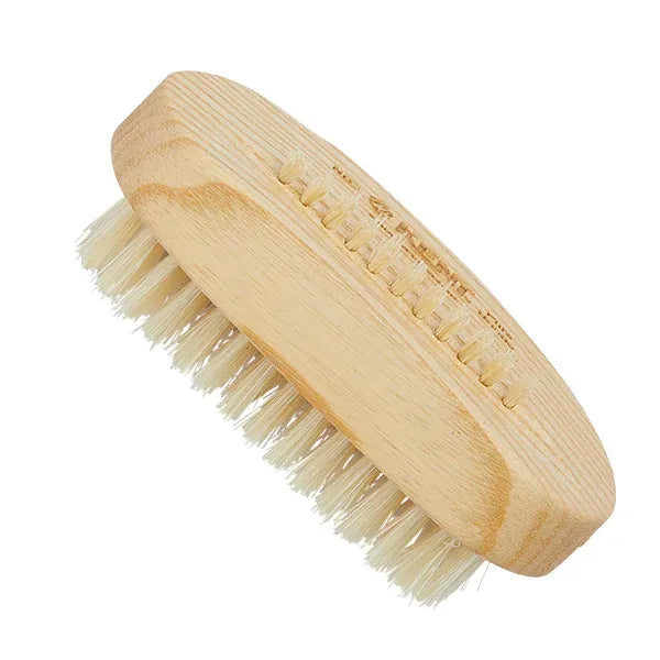 Kent Brushes Beechwood & White Bristle Nail Brush