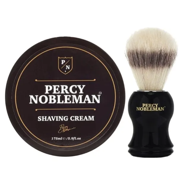 Percy Nobleman Shaving Cream + Shaving Brush